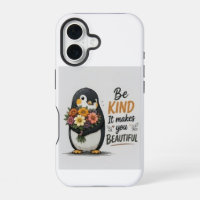 Étui de téléphone pingouin sois gentil | Pingouin