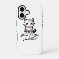 "Étui de téléphone pour chaton mignon né pour être