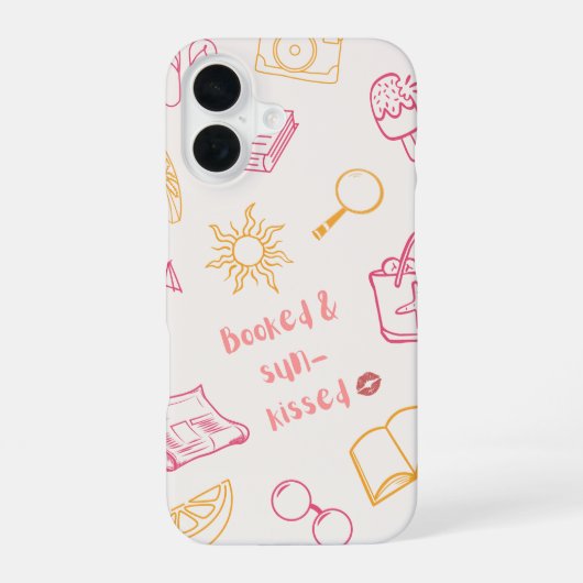 Coque iPhone 16 Étui de téléphone pour lecture estivale esthétique (Verso)