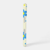 Coque iPhone 16 Étui de téléphone rétro bleu Daisy (Côté droit)