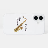 Coque iPhone 16 Étui de téléphone Saxophone (Verso Horizontal)
