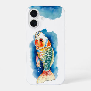 Coque iPhone 16 Étui de téléphone - Série aquarelle : carpe koï