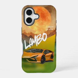 Coque iPhone 16 Étui de téléphone silhouette de voiture de sport é
