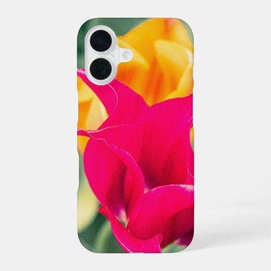 Coque iPhone 16 étui de téléphone unique tulipe (Verso)