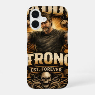 Coque iPhone 16 Étui de téléphoneStrong Papa Vintage Gym Papa Étui
