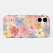 Coque iPhone 16 Étui floral enchanteur (Verso Horizontal)