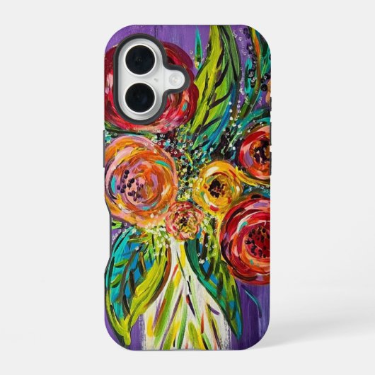 Coque iPhone 16 Étui floral pour iPhone (Verso)