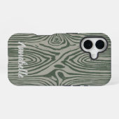 Coque iPhone 16 Étui gris vert pour iPhone 16 (Verso Horizontal)