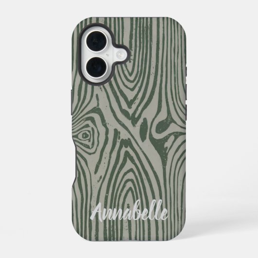 Coque iPhone 16 Étui gris vert pour iPhone 16 (Verso)