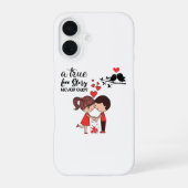 Coque iPhone 16 Étui iPhone16 Love Story (Verso)