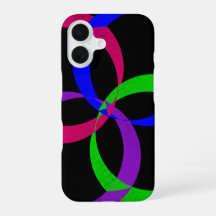 Étui iPhone 16 à géométrie multicolore interchange