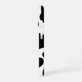 Coque iPhone 16 Étui iPhone 16 à impression vache noir et blanc (Côté gauche)