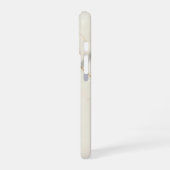 Coque iPhone 16 Étui iPhone 16 ajusté en marbre crémeux avec monog (Côté gauche)