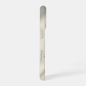 Coque iPhone 16 Étui iPhone 16 ajusté en marbre crémeux avec monog (Côté droit)