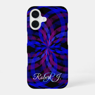 Coque iPhone 16 Étui iPhone 16 Centre de Pétales de Fleur Géométri