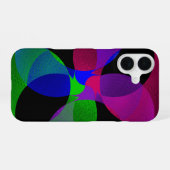 Coque iPhone 16 Étui iPhone 16 Fusion Géométrique Multi Couleurs (Verso Horizontal)