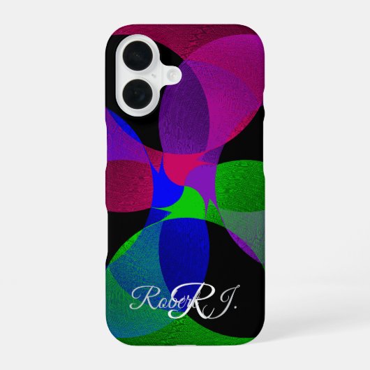 Coque iPhone 16 Étui iPhone 16 Fusion Géométrique Multi Couleurs (Verso)