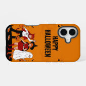 Coque iPhone 16 Étui iPhone 16 Halloween effrayant – Citrouille, F (Verso Horizontal)