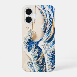 Coque iPhone 16 Étui iPhone 16 Hokusai "Grande Vague" en relief 3D