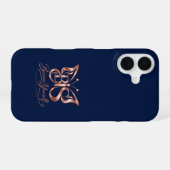 Coque iPhone 16 Étui iPhone 16 Navy esthétique | Minim (Verso Horizontal)