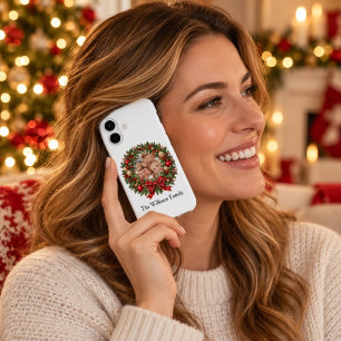 Coque iPhone 16 Étui iPhone 16 photo de famille de Noël personnali
