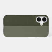 Coque iPhone 16 Étui iPhone 16 Split Moss Green – Mat et Paillette (Verso Horizontal)