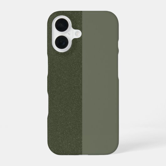 Coque iPhone 16 Étui iPhone 16 Split Moss Green – Mat et Paillette (Verso)
