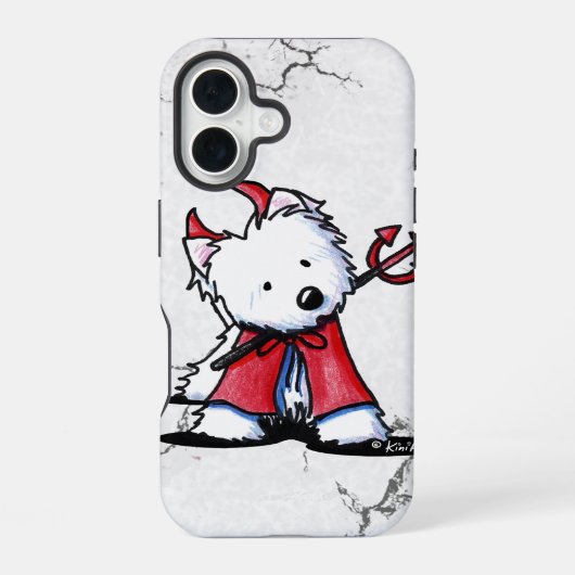 Coque iPhone 16 Étui iPhone 5 Little Devil Westie Dog Case-Mate (Verso)