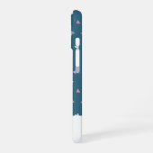 Coque iPhone 16 Étui iPhone à monogramme moderne Cœurs (Côté gauche)