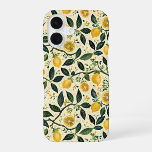 Coque iPhone 16 Étui iPhone à motif esthétique de citron d'été