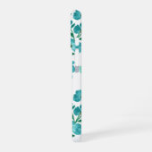 Coque iPhone 16 Étui iPhone à motif fleur bleue Monogram (Côté gauche)