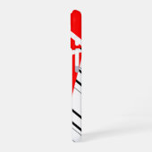 Coque iPhone 16 Étui iPhone à motif Zig Zag Rouge (Côté gauche)