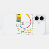Coque iPhone 16 Étui iPhone à spirale de la suite de Fibonacci (Verso Horizontal)