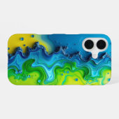 Coque iPhone 16 Étui iPhone Aqua et Lime River (Verso Horizontal)