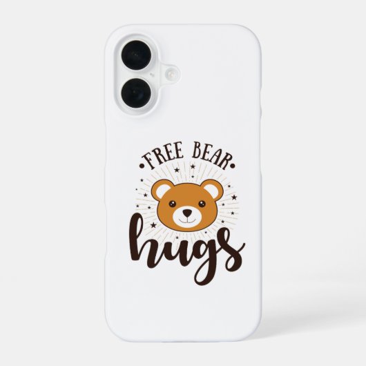 Coque iPhone 16 Étui iPhone Calins d'Ours Mignons Esthétique (Verso)