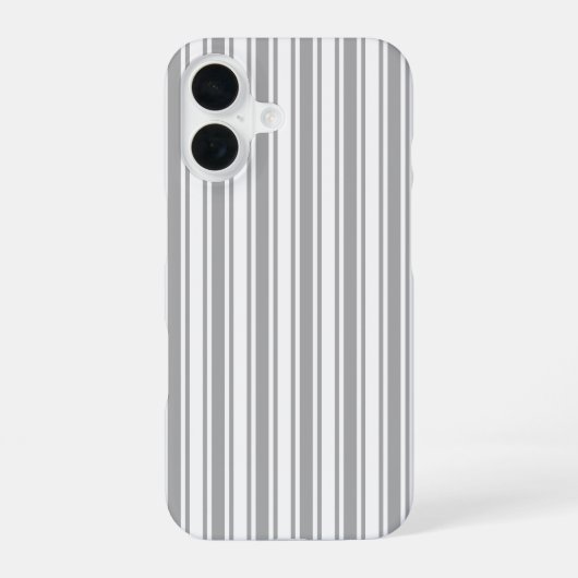 Coque iPhone 16 Étui iPhone Case-Mate à rayures de bonbons grises (Verso)