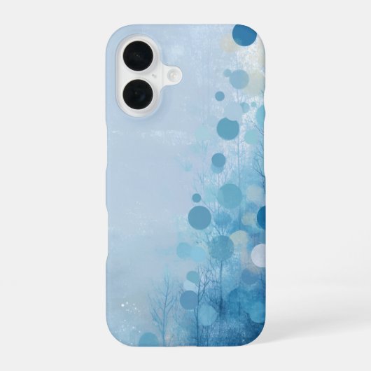Coque iPhone 16 Étui iPhone Case-Mate Blue Circles & Trees (Verso)