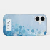Coque iPhone 16 Étui iPhone Case-Mate Blue Circles & Trees (Verso Horizontal)
