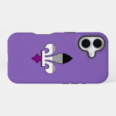 Coque iPhone 16 Étui iPhone Case-Mate fleur-de-lis de fierté de l' (Verso Horizontal)
