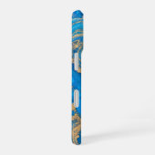 Coque iPhone 16 Étui iPhone Case-Mate Marble Bleu Tendance Cool (Côté droit)