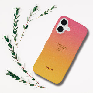 Coque iPhone 16 Étui Iphone Citation Personnalisée & Nom Ombre Rou