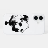 Coque iPhone 16 Étui iPhone Close‑Up Terrier Mix Art (Verso Horizontal)