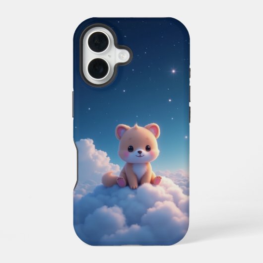 Coque iPhone 16 Étui iPhone Cloud Puppy Nuit Étoilée (Verso)