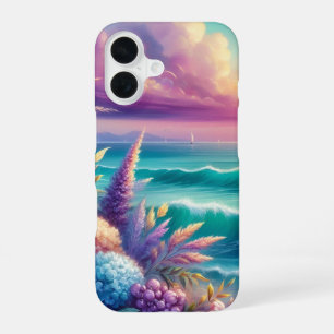 Coque iPhone 16 Étui iPhone Coastal Floral Slim