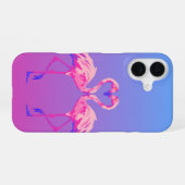 Coque iPhone 16 Étui iPhone Cœur de Flamant Rose (Verso Horizontal)