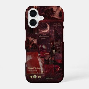 Coque iPhone 16 Étui iPhone Crimson Moon Curio