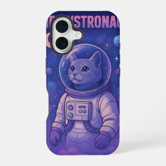 Coque iPhone 16 Étui iPhone Cute Meowstronaut – Drôle de Chat de l