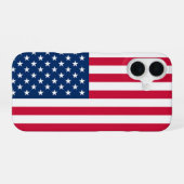 Coque iPhone 16 Étui iPhone Drapeau Américain (Verso Horizontal)