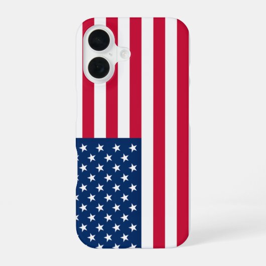 Coque iPhone 16 Étui iPhone Drapeau Américain (Verso)