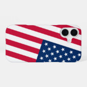 Coque iPhone 16 Étui iPhone Drapeau Américain (Verso Horizontal)